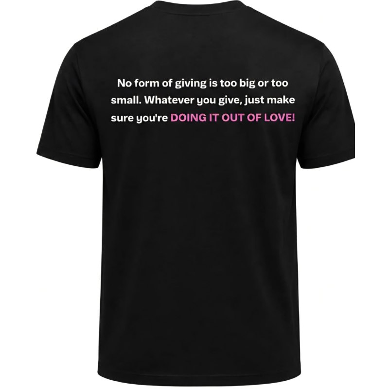 Doing It Out of Love black t-shirt back